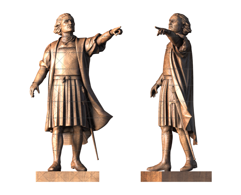 Statue of Christopher Columbus, 3d models (stl)