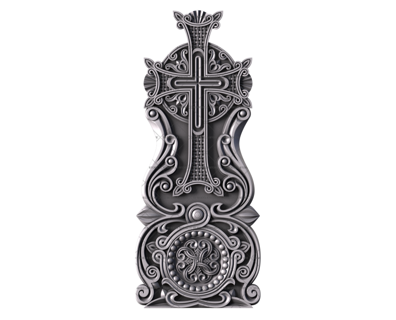 Monument with a cross, 3d models (stl)