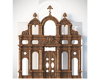Russian orthodox iconostasis, 3d models (stl)