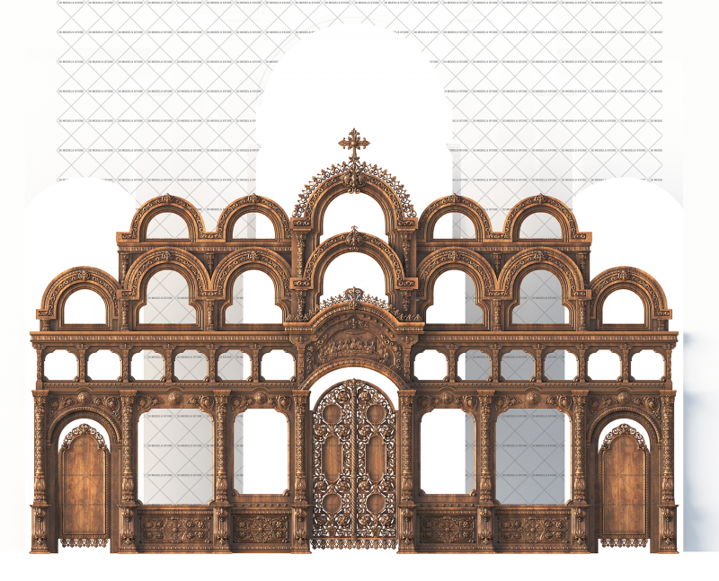 Orthodox iconostasis, 3d models (stl)